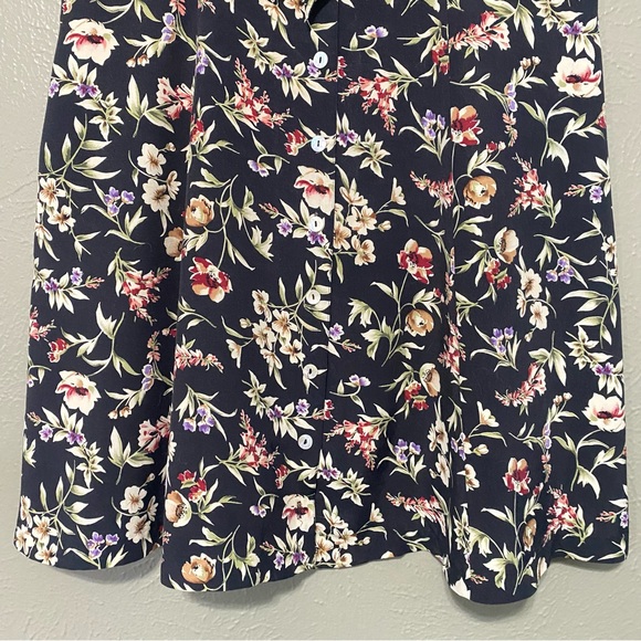 Robbie Bee Vintage 90s Black Floral Shift Dress - Picture 4 of 10